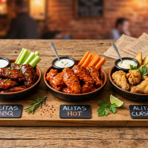 alitas a las bbq y hot o clásica